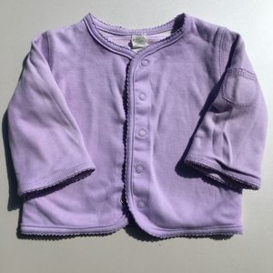 George Organic Reversible Sweater Top Lavender Size 0-3 Months
